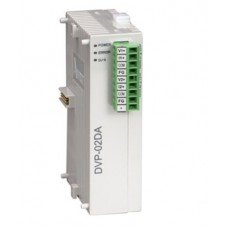 (DVP02DA-S) Модуль расширения аналогового вывода для контроллеров серии DVP-S**: 2AO, RS-485, Uпит=24В DC, Delta Electronics