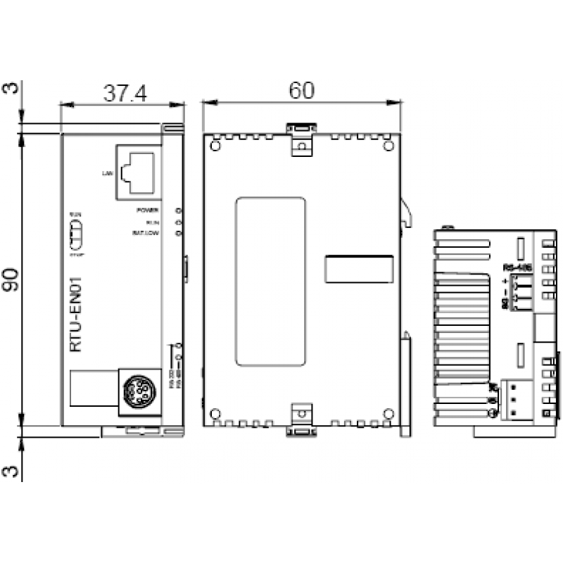 RTU-EN01 - Станция удаленного ввода/вывода по сети Ethernet для DVP-S**, Delta