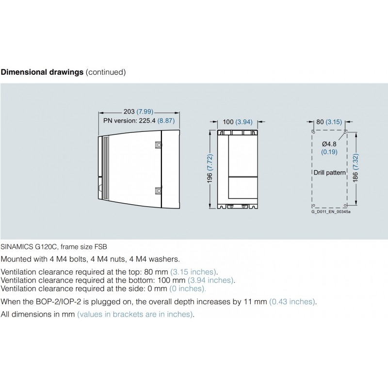 (6SL3210-1KE21-3UF1) Преобразователь частоты Siemens SINAMICS G120C, P=5,5 кВт, Uвх=3Фх380В/Uвых=3Фх380В