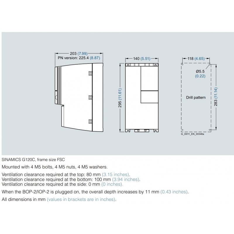 (6SL3210-1KE23-8UP1) Преобразователь частоты Siemens SINAMICS G120C, P=18,5 кВт, Uвх=3Фх380В/Uвых=3Фх380В