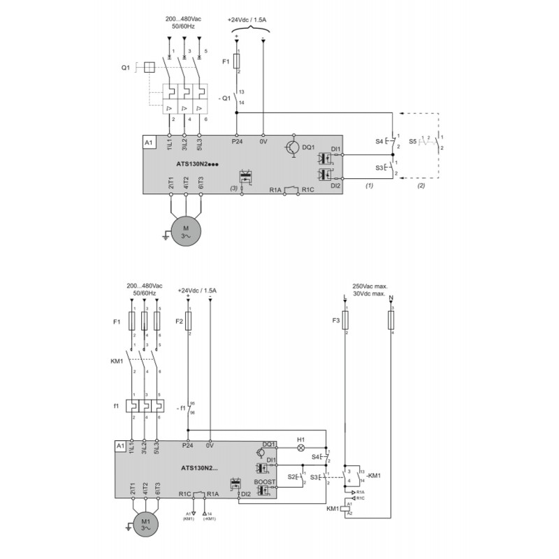 (ATS130N2D73LT) Устройство плавного пуска Schneider Electric серия Altistart 130, P=37 кВт, Uвх=3Фх380В, Us-24V DC