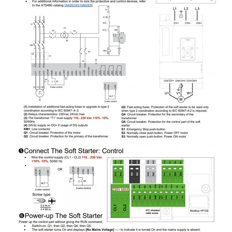 (ATS480C59Y) Устройство плавного пуска Schneider Electric серия Altistart 480, P=315 кВт, Uвх=3Фх380В