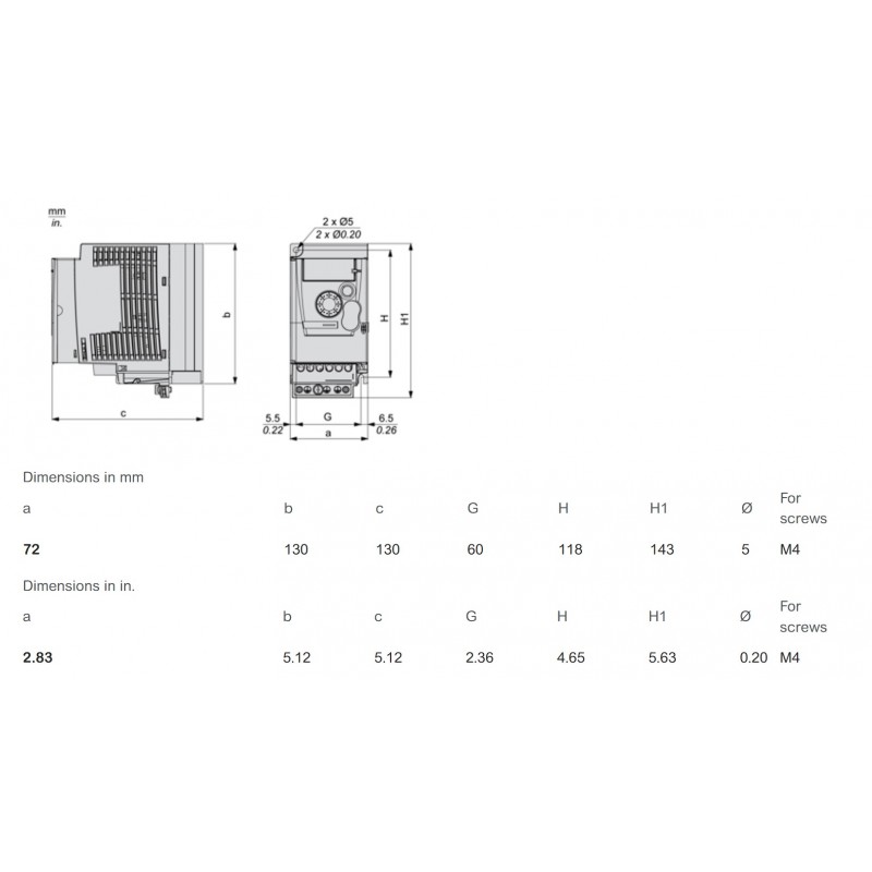 (ATV310H075N4E) Преобразователь частоты Schneider Electric, Easy Altivar 310, P=0.75 кВт, Uвх=3Фх380В/Uвых=3Фх380В