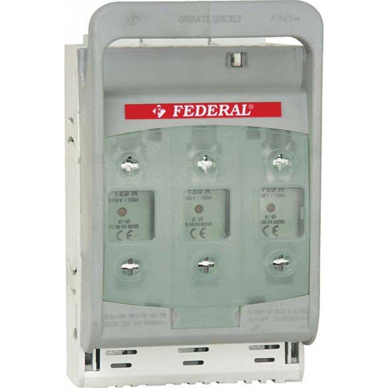 FHS400 - Горизонтальный блок рубильник на панель 3P Ie-400 A, NH-2, М10, FEDERAL ELECTRIC