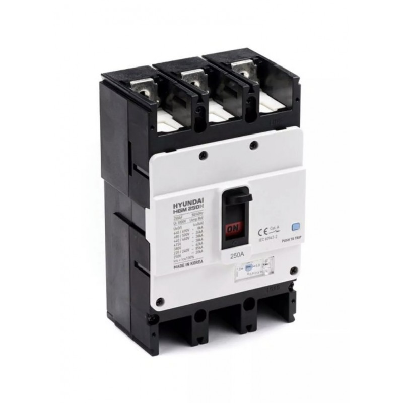 Автоматический выключатель MCCB HGM, 3P In-160 А, Icu-20 кА, термомагнитный (In-0.8...1) x In, HYUNDAI ELECTRIC
