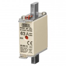 S20 000 13.63 - Предохранитель ножевой SIBA, 63 A, NH-000, gG, 500 В АС/220 В DC, Pronutec