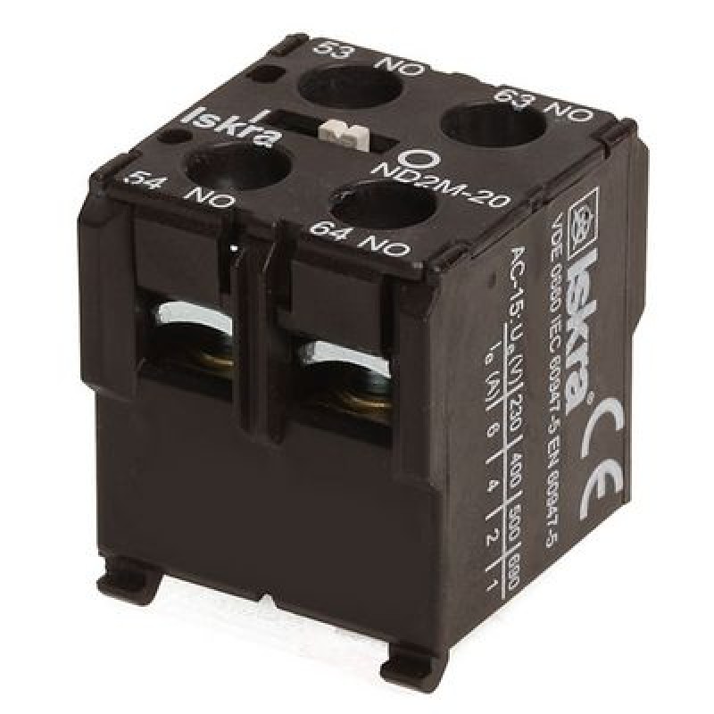 Дополнительный контакт ND2M-20 для K03-K08, 2NO, Iskra (038423465000)