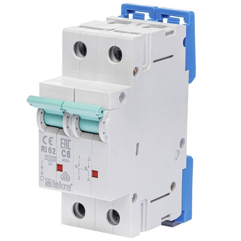 786100148000 - Автоматический выключатель RI62, 2P In=6 A, Кривая C, 10 кА, Iskra
