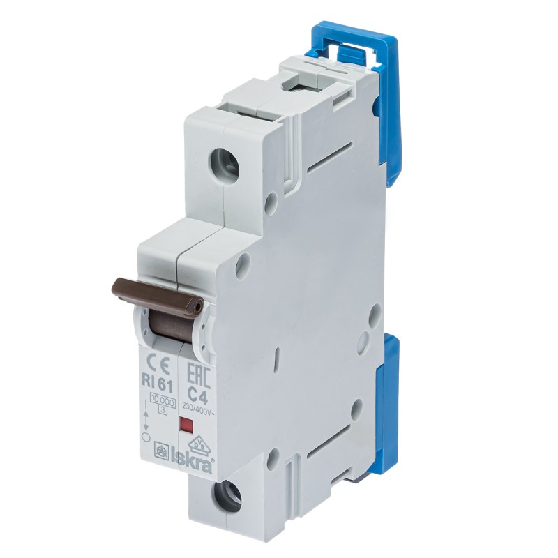 786100051000 - Автоматический выключатель RI61, 1P In=4 A, Кривая C, 10 кА, Iskra