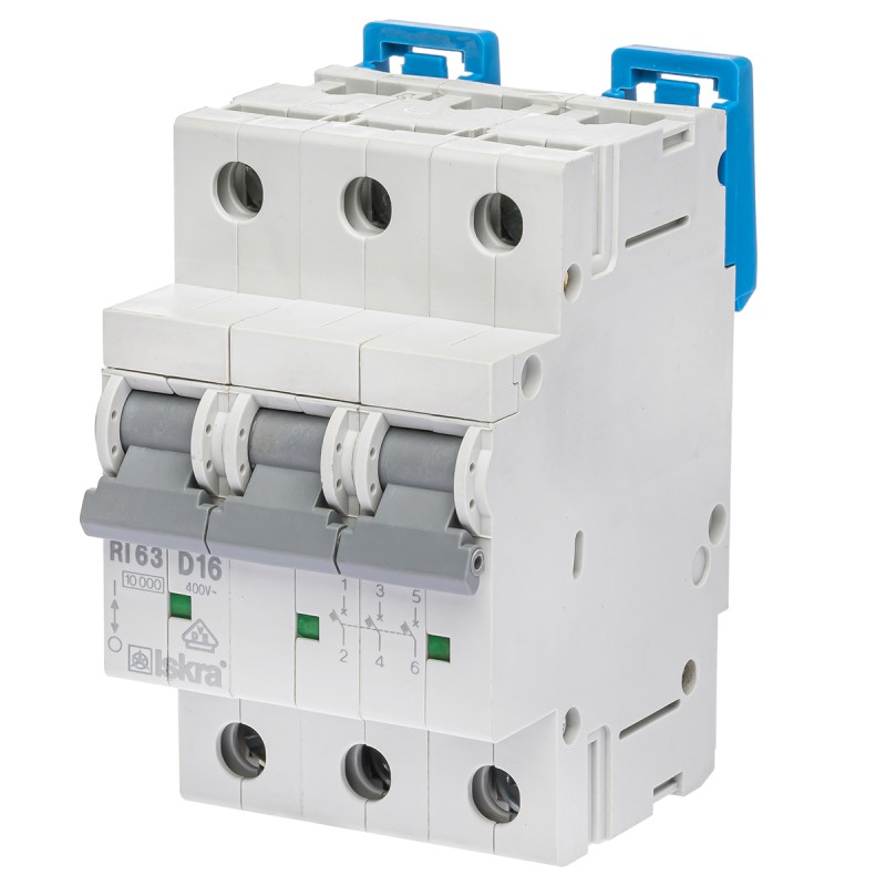 Автоматический выключатель RI63, 3P In=16 A, Кривая D, 10 кА, Iskra (786100120000)