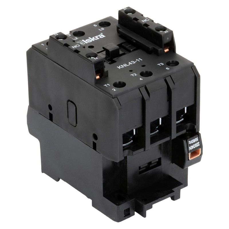 Контактор KNL43-11, In-43 A, 18.5 кВт, Uc-380…415 В AC, 1NO+1NC, Iskra (030050946000)
