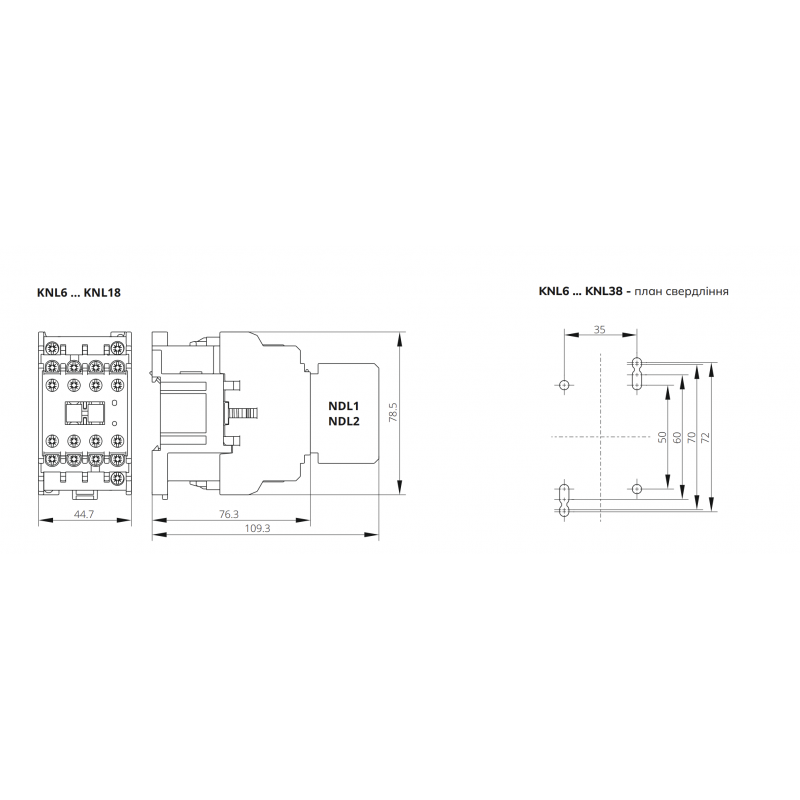Контактор KNL12-10, In-12 A, 5.5 кВт, Uc-380…415 В AC, 1NO, Iskra (030050658000)