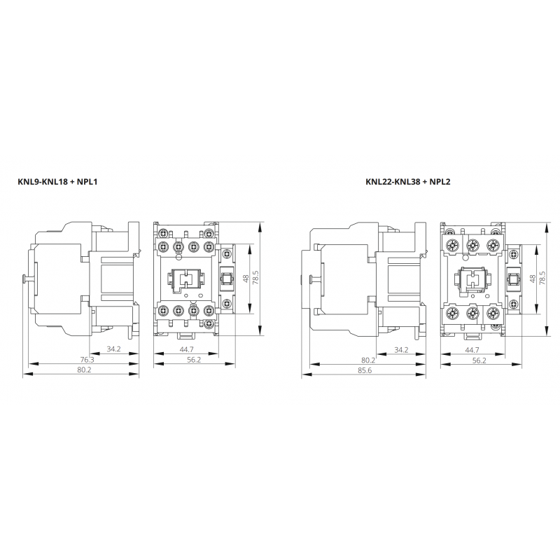 Контактор KNL12-10, In-12 A, 5.5 кВт, Uc-380…415 В AC, 1NO, Iskra (030050658000)