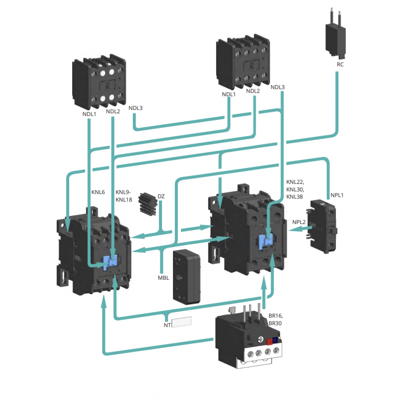 Фиксатор механической блокировки DZ MBL для KNL6 - KNL38, Iskra (037421996000)