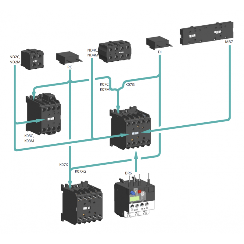 Тепловое реле BR7 для K07х-K08х, Ir-1.8–2.5 A, 1NO+1NC, Iskra (786050577000)