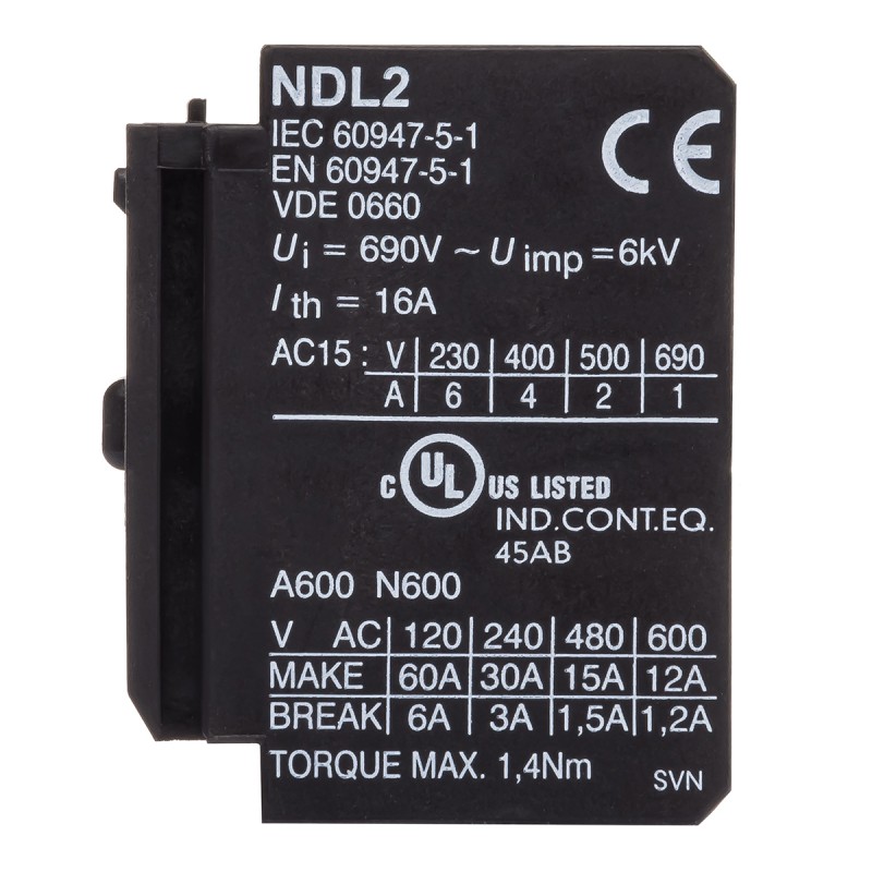 Дополнительный контакт NDL2-11, 1NO+1NC, для KNL9–18, Iskra (038422834000)