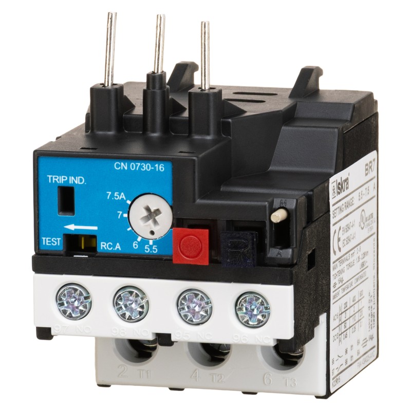 Тепловое реле BR7 для K07х-K08х, Ir-7.2–10 A, 1NO+1NC, Iskra (786050583000)