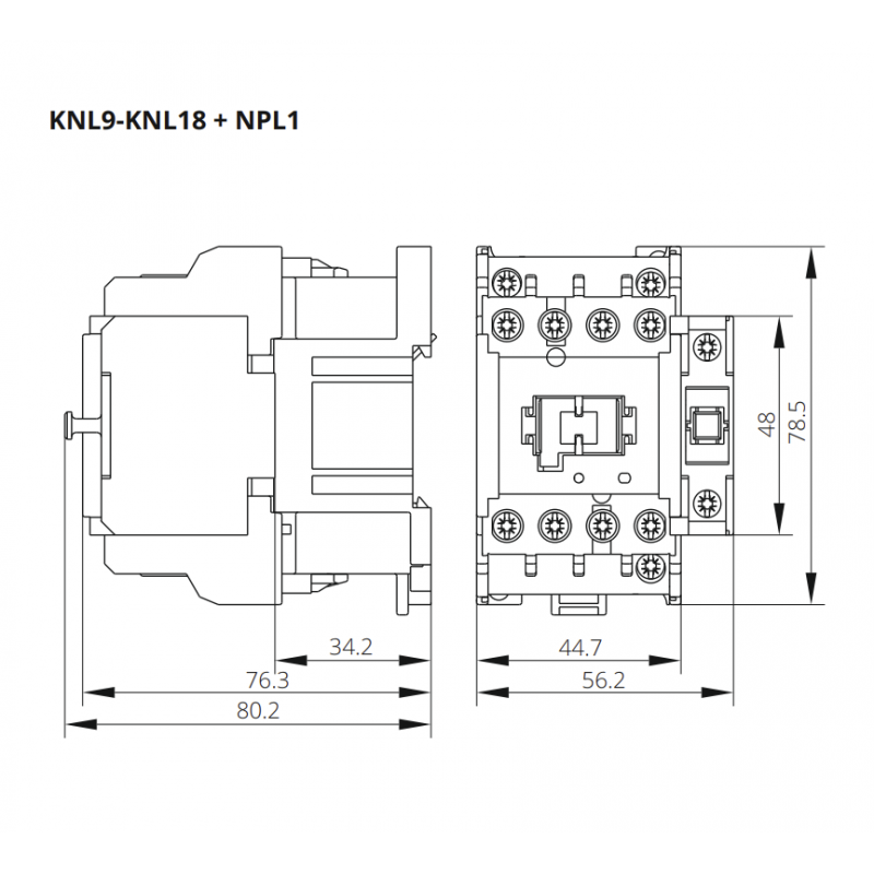 Контактор KNL12G-00, In-18 A, 5.5 кВт, Uc-24 В DC, Iskra (030052537000)