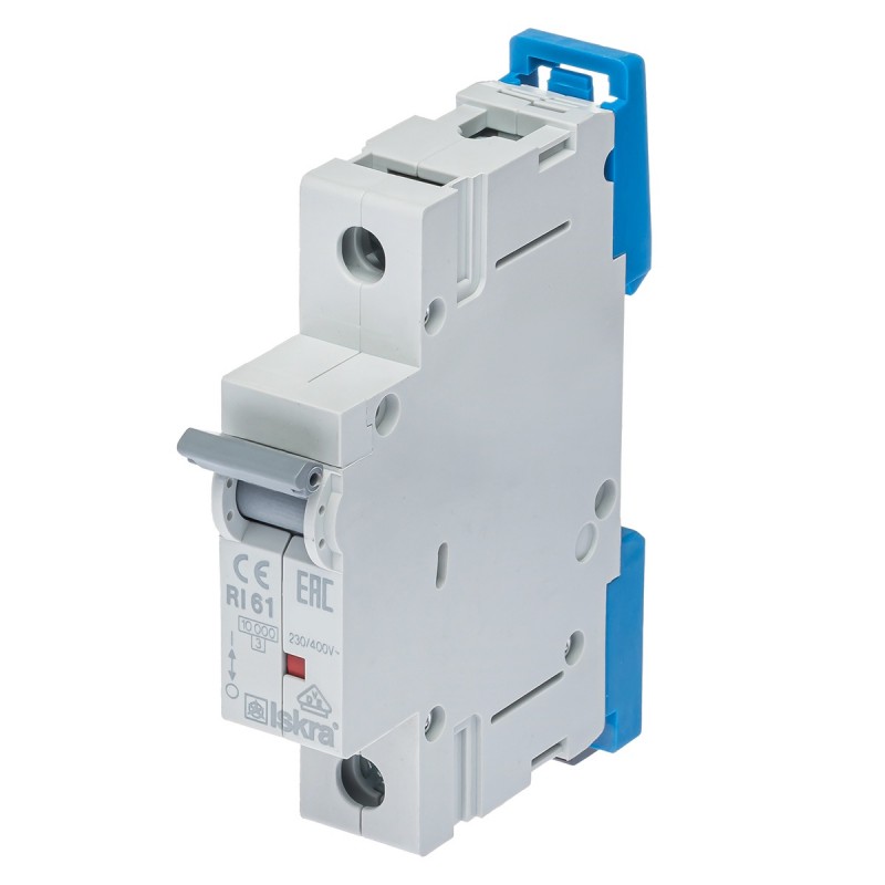 786100070000 - Автоматический выключатель RI61, 1P In=10 A, Кривая D, 10 кА, Iskra