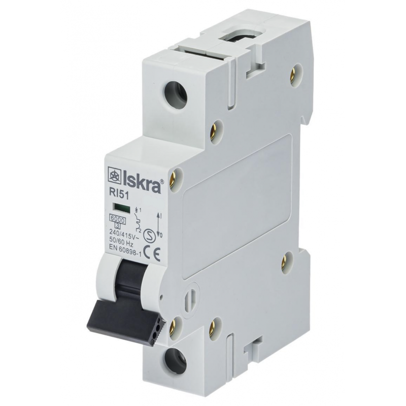 786091102000 - Автоматический выключатель RI51, 1P In=16 A, Кривая C, 6 кА, Iskra