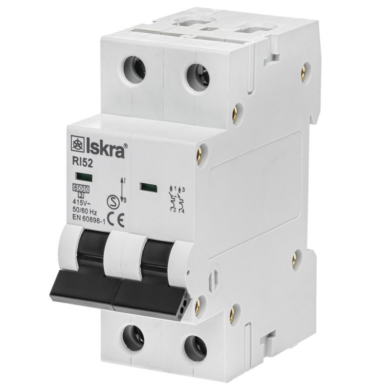 786091118000 - Автоматический выключатель RI52, 2P In=6 A, Кривая C, 6 кА, Iskra