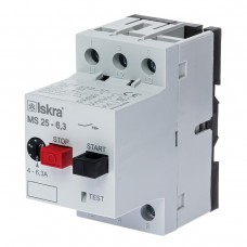 30107963000 - Автомат защиты двигателя MS25, Ir-4-6.3 A, Iskra