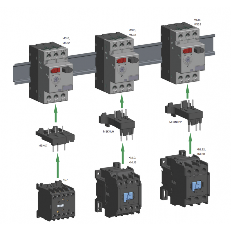 30108765000 - Автомат защиты двигателя MS32, Ir-4-6.3 A, Iskra