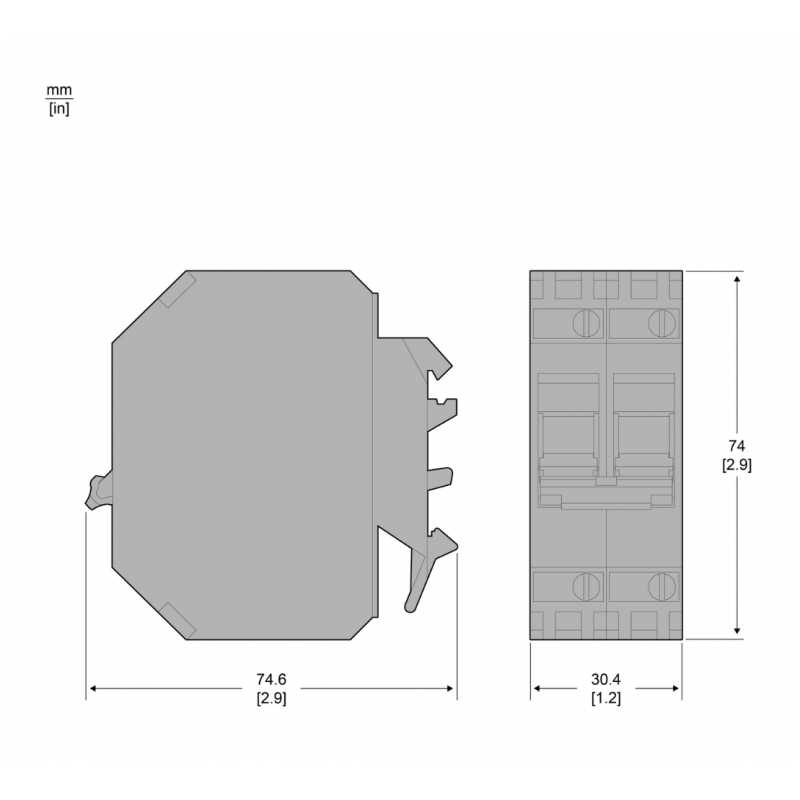 GB2DB05 – Автоматический выключатель с комбинированным расцепителем TeSys, 2P Ith-0.5 A, Schneider Electric