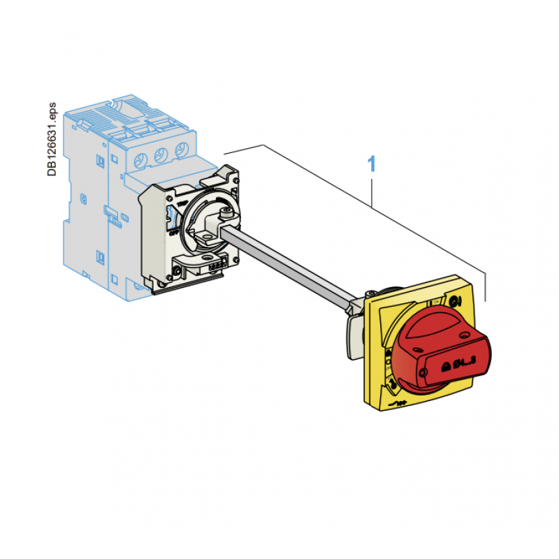 GV2APN02 – Красная выносная рукоятка для GV2P/L, IP54, Schneider Electric