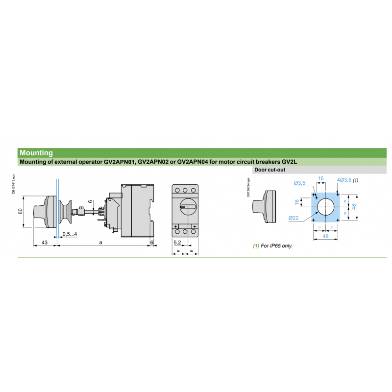 GV2APN02 – Красная выносная рукоятка для GV2P/L, IP54, Schneider Electric