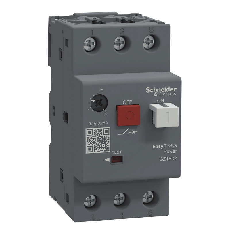 GZ1E02 - Автомат защиты двигателя Easy TeSys, Ir-0.16-0.25 A, Schneider Electric