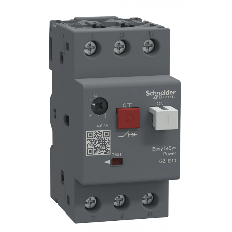 GZ1E10 - Автомат защиты двигателя Easy TeSys, Ir-4-6.3 A, Schneider Electric