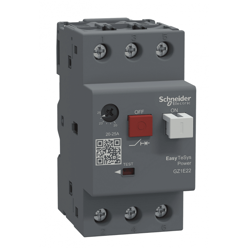 GZ1E22 - Автомат защиты двигателя Easy TeSys, Ir-20-25 A, Schneider Electric