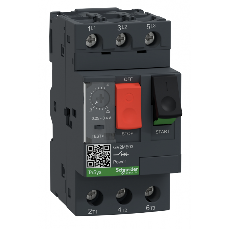 GV2ME03 - Автомат защиты двигателя Tesys, Ir-0.25-0.40 A, Schneider Electric