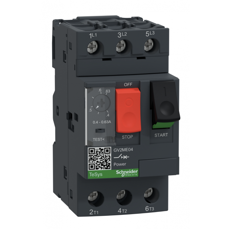 GV2ME04 - Автомат защиты двигателя Tesys, Ir-0.40-0.63 A, Schneider Electric
