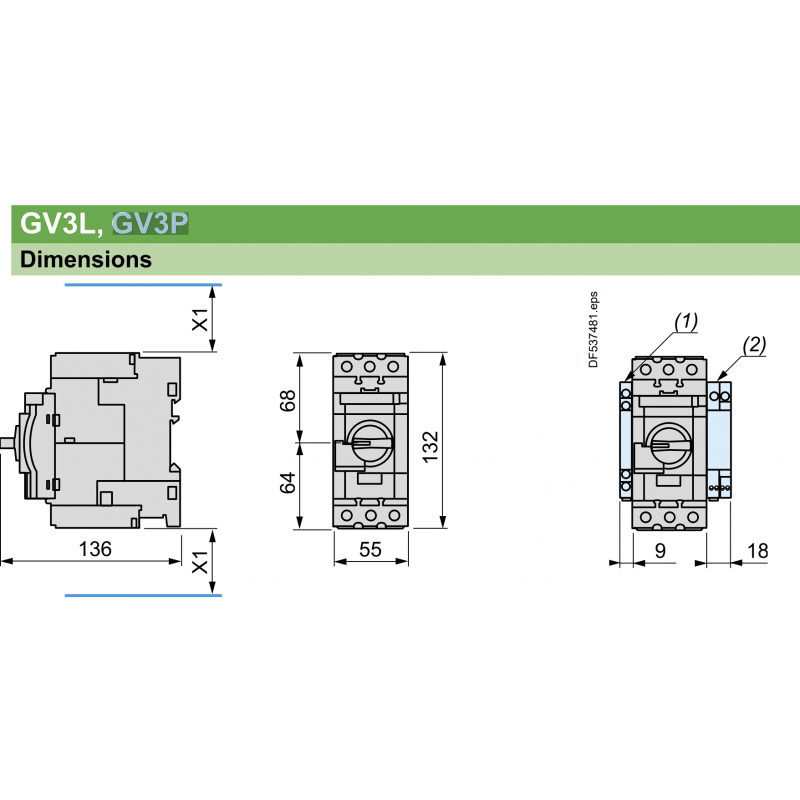 GV3P13 - Автомат защиты двигателя Tesys, Ir-9-13 A, Schneider Electric