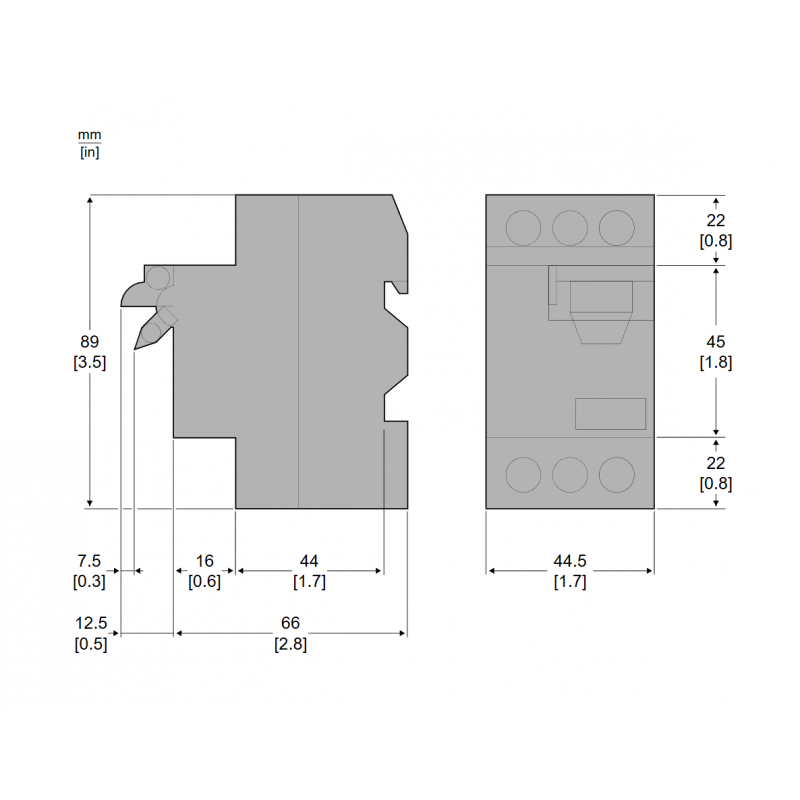 GV2LE21 - Автомат защиты двигателя TeSys GV2, Ir-18 A, Icu 15 кА, Schneider Electric