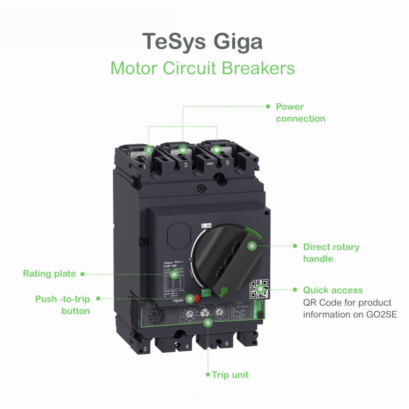 GV6P320F -  Автомат защиты двигателя TeSys GV6, Ir-160-320 A, 36кА, Schneider Electric