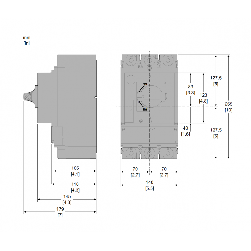 GV6P320F -  Автомат защиты двигателя TeSys GV6, Ir-160-320 A, 36кА, Schneider Electric