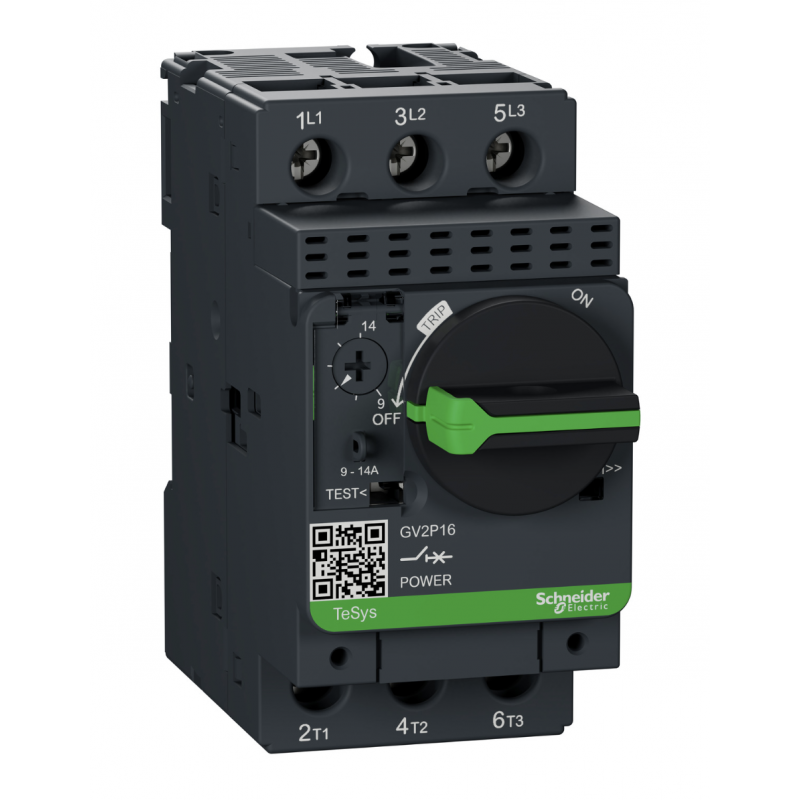 GV2P16 —  Автомат защиты двигателя TeSys, Ir-9-14 A, Schneider Electric