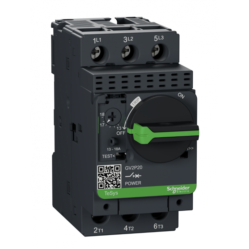 GV2P20 —  Автомат защиты двигателя TeSys, Ir-13-18 A, Schneider Electric