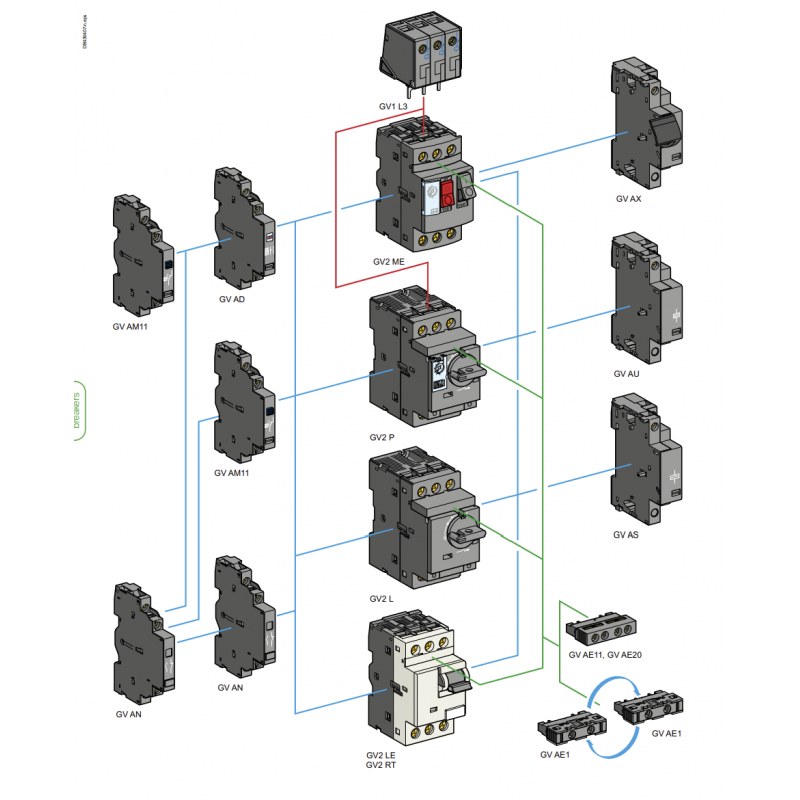 GV2P06 —  Автомат защиты двигателя TeSys, Ir-1-1.6 A, Schneider Electric