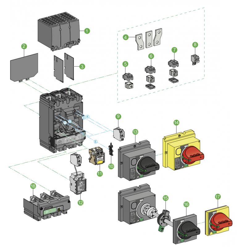 GV6P320F -  Автомат защиты двигателя TeSys GV6, Ir-160-320 A, 36кА, Schneider Electric