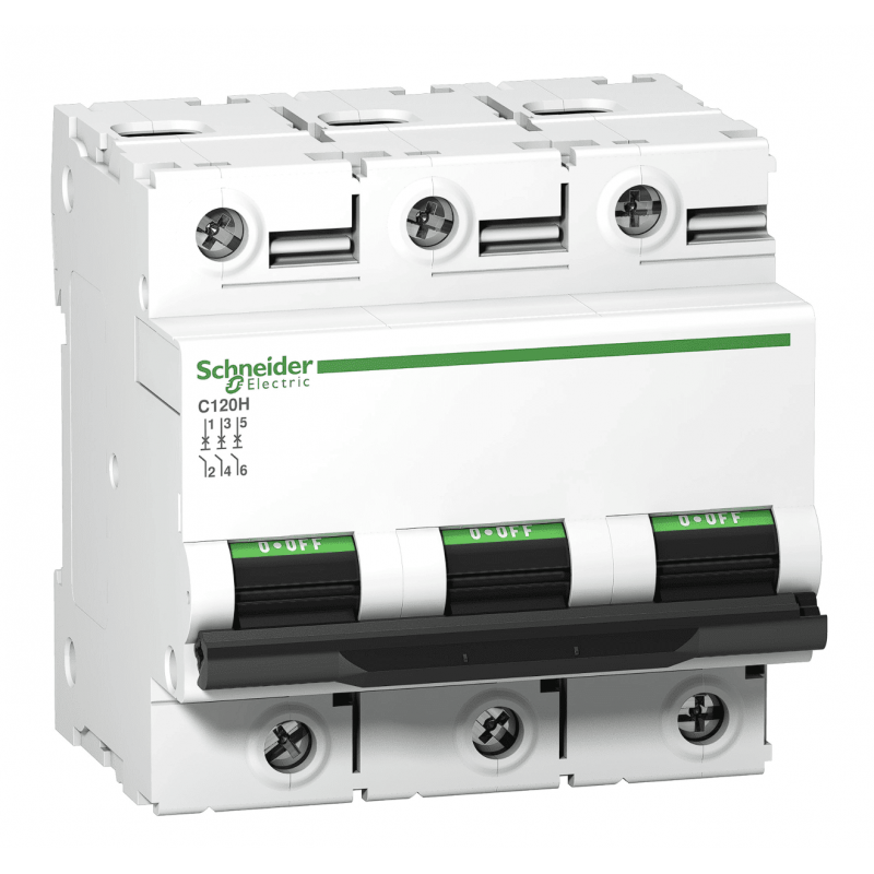 A9N18511 - Автоматический выключатель iC120H, 3P In=63 А, Кривая D, 25 кА, Schneider Electric
