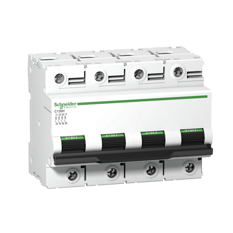 A9N18478 - Автоматический выключатель iC120H, 4P In=63 А, Кривая C, 25 кА, Schneider Electric
