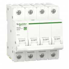 R9F02425 - Автоматический выключатель RESI9, 4P In=25 A, Кривая B, 6 кА, Schneider Electric