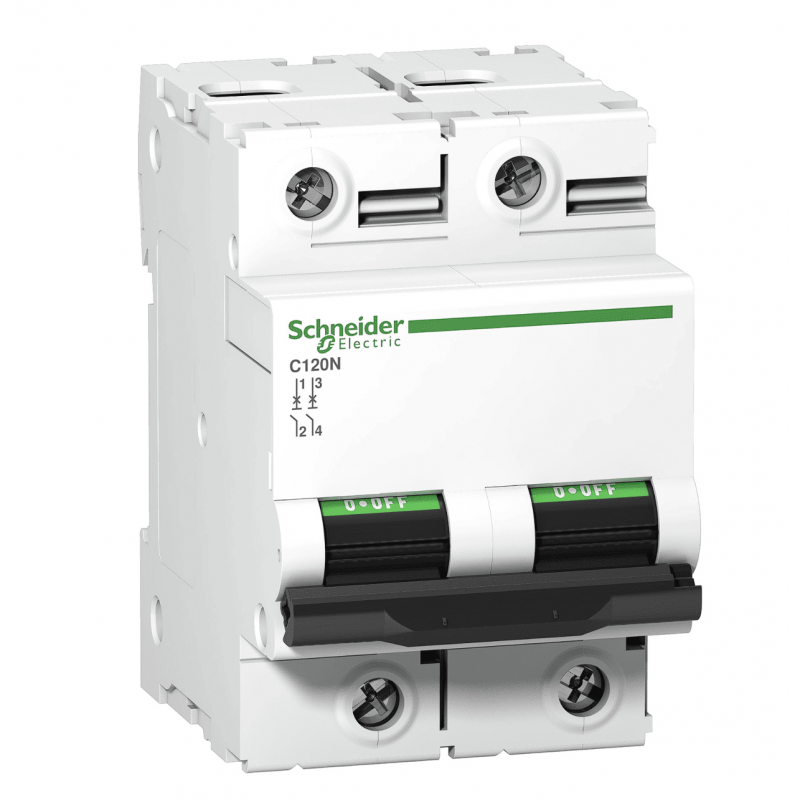 A9N18384 - Автоматический выключатель iC120N, 2P In=100 A, Кривая D, 15 кА, Schneider Electric
