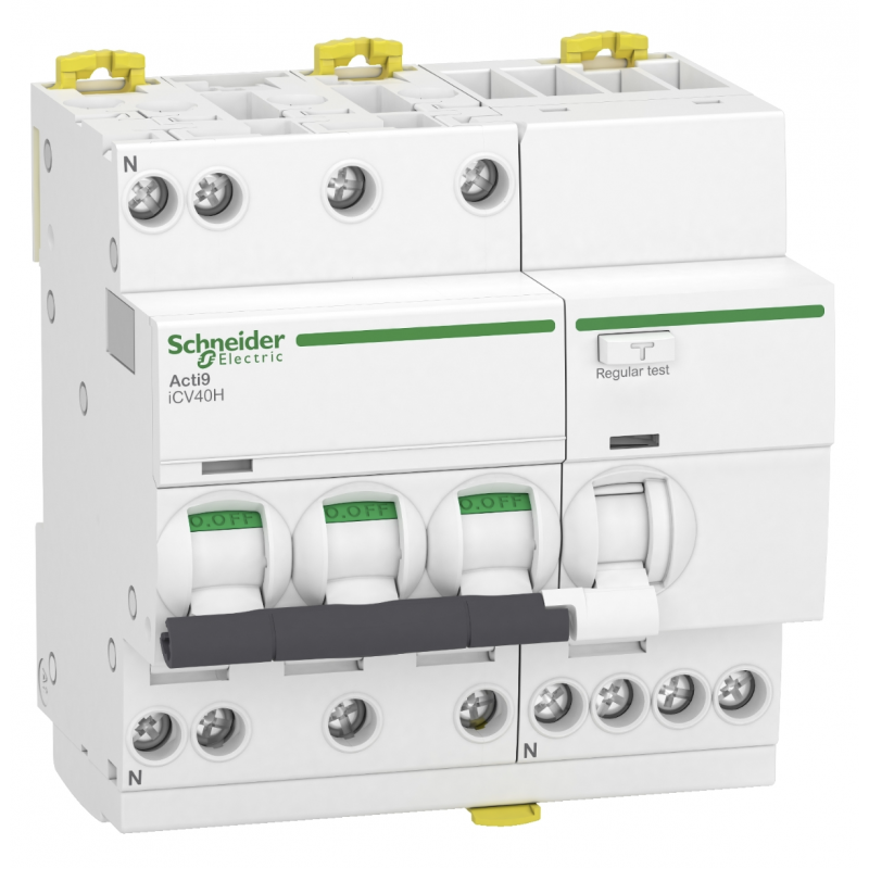 A9DC4716 - Дифференциальный автоматический выключатель iCV40H, 3+N, In-16 А, 30mA, Тип A, Кривая C, 10kA, Schneider Electric