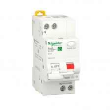 R9D51610 - Дифференциальный автоматический выключатель RESI9, 1+N, In-10 А, 10mA, Тип A, Кривая C, 6kA, Schneider Electric