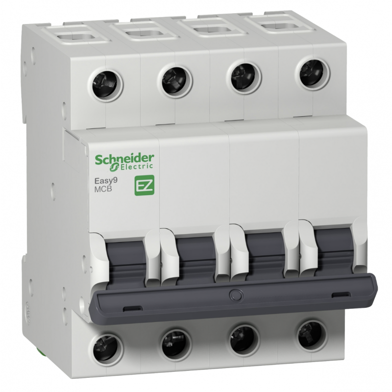 EZ9F34463 - Автоматический выключатель Easy9, 4P In=63 А, Кривая C, 4.5 кА, Schneider Electric